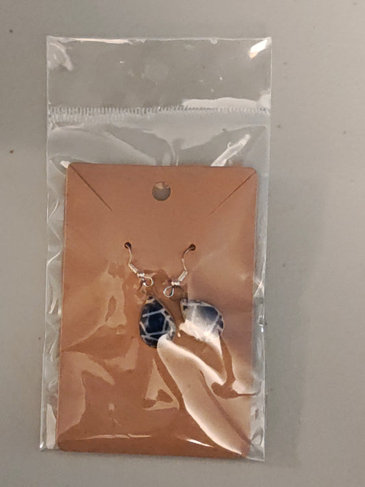 Blue Ceramic Earrings
