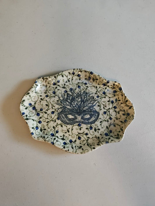 Floral Design with Mardi Gras Mask