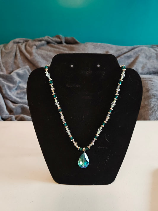 Crystal and Hematite Necklace - 22