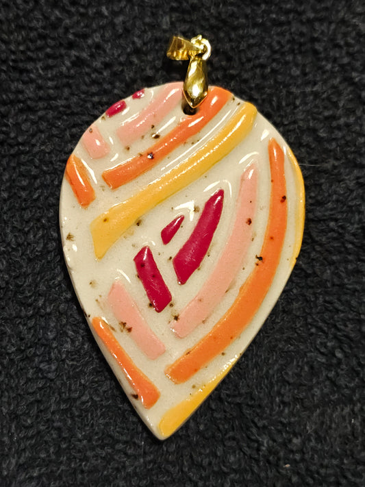 Warm Color Stripe Pendant - P118