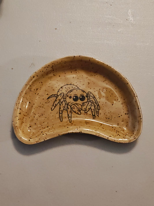 Bean Shaped Spider Trinket Dish