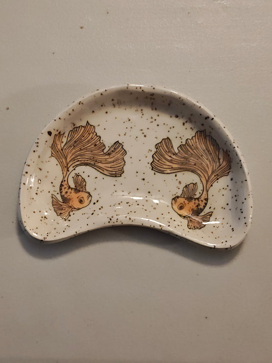 Bean Shaped Goldfish Trinket Dish
