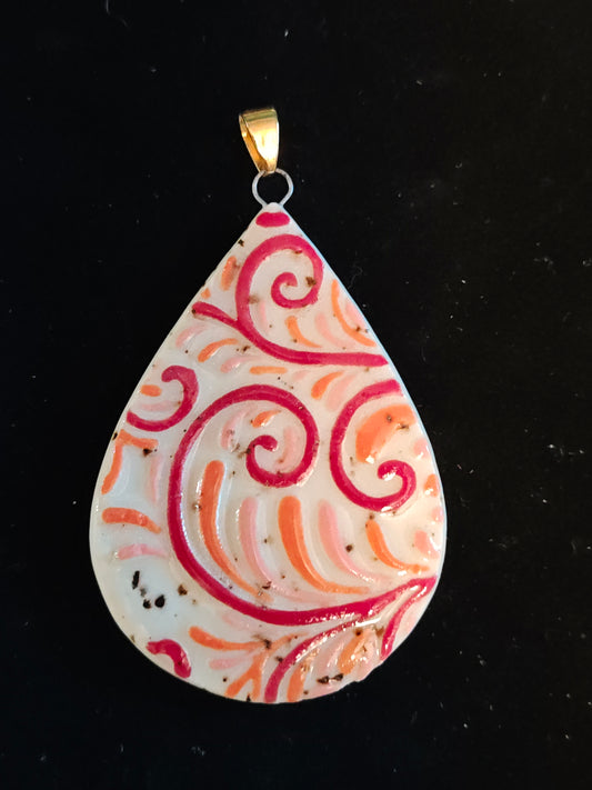 Warm Colors Scrollwork Pendant - P63